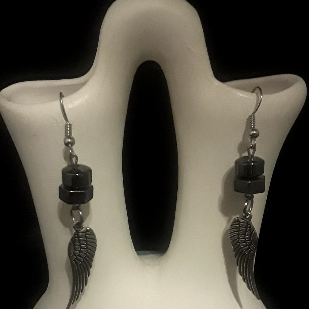 Dangling Hematite earring set